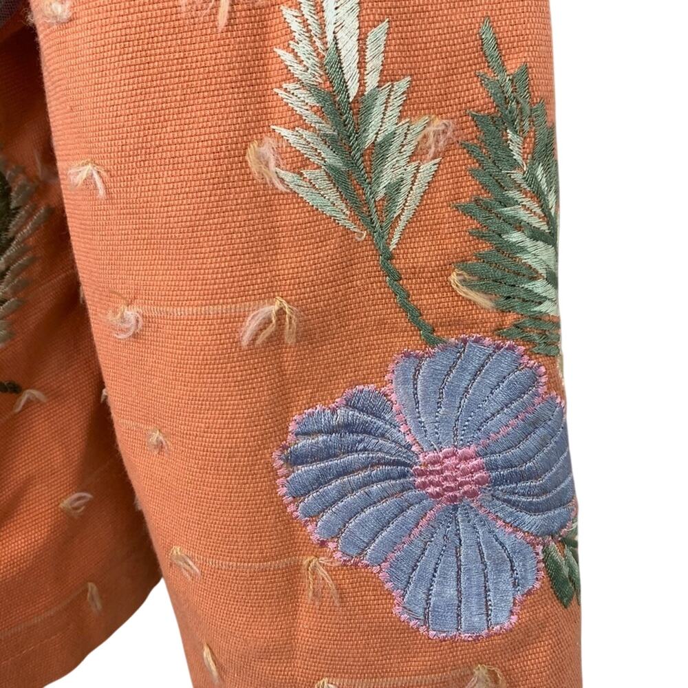 INDIGO MOON Embroidered Lined Blazer Jacket sz S - Picture 8 of 16